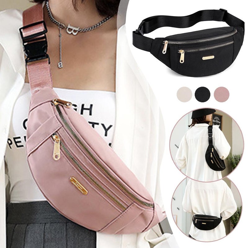 Women's cross-border waist bag, Korean style casual Oxford cloth bag, shoulder bag, multi-layer chest bag, coin purse/phone bag, crossbody bag. - Image 5