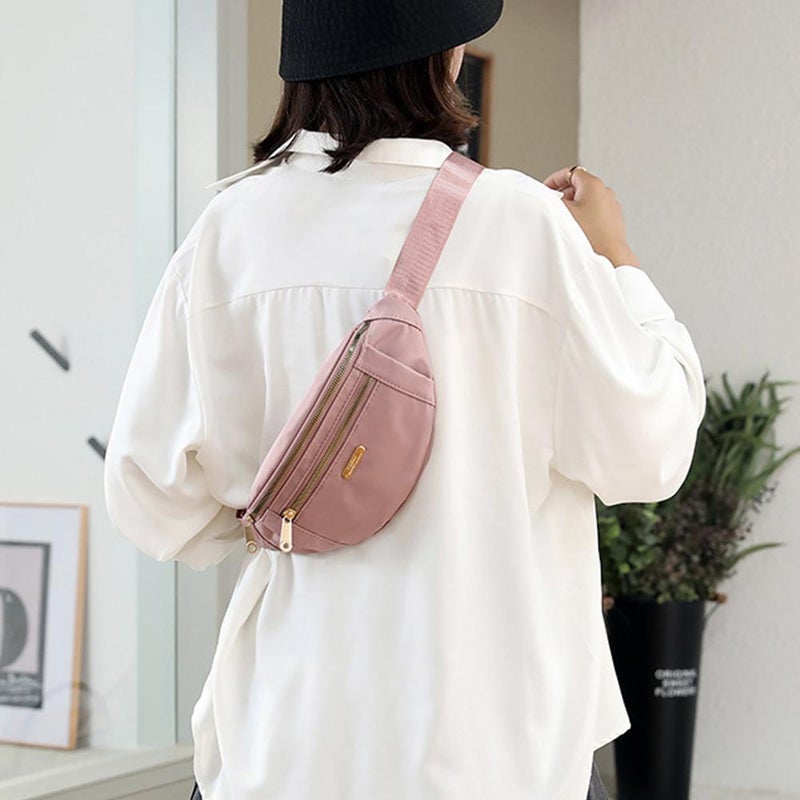 Women's cross-border waist bag, Korean style casual Oxford cloth bag, shoulder bag, multi-layer chest bag, coin purse/phone bag, crossbody bag. - Image 3