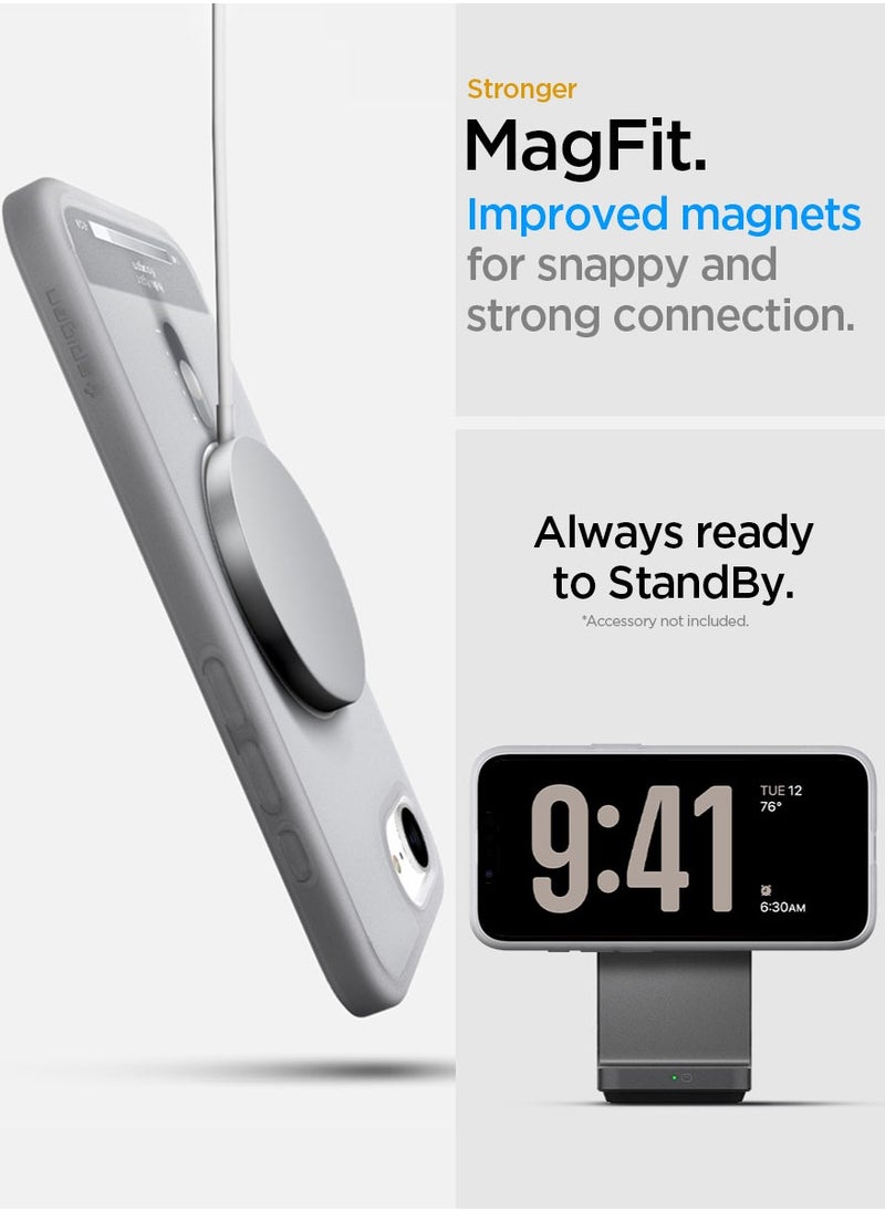 Spigen Ultra Hybrid MagFit for iPhone 16e Case Cover with MagSafe (2025) - Classic Silver  - Image 5