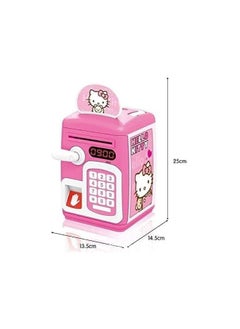 Generic Smart kids' safe with fingerprint and password, automatically dispenses money with music and lights, featuring a cute design and cartoon characters.  - Image 2