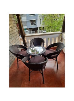 BHAIRAV STORE BHAIRAV STORE D12 Seating Table Chair Set for Outdoor Balcony Garden Coffee Table Set Furniture with 1 Table 4 Chair  - Image 1