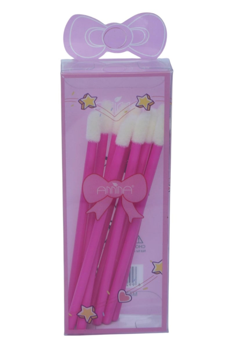 Disposable Lip Brushes Set, 10 Pieces - Pink - Image 1