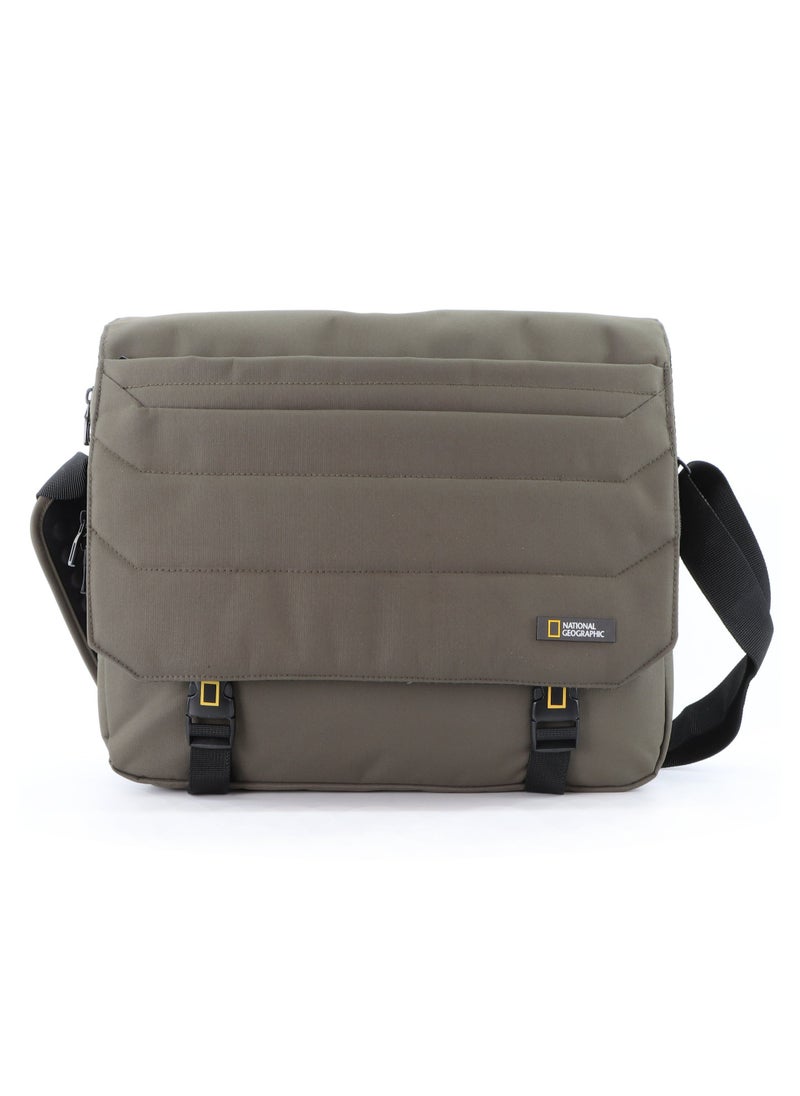 NATIONAL GEOGRAPHIC National Geographic Pro Messenger Bag Khaki,  Stylish for Men and Women Compact and Versatile, Portable Organizer for Travel, Business, University  - Image 1