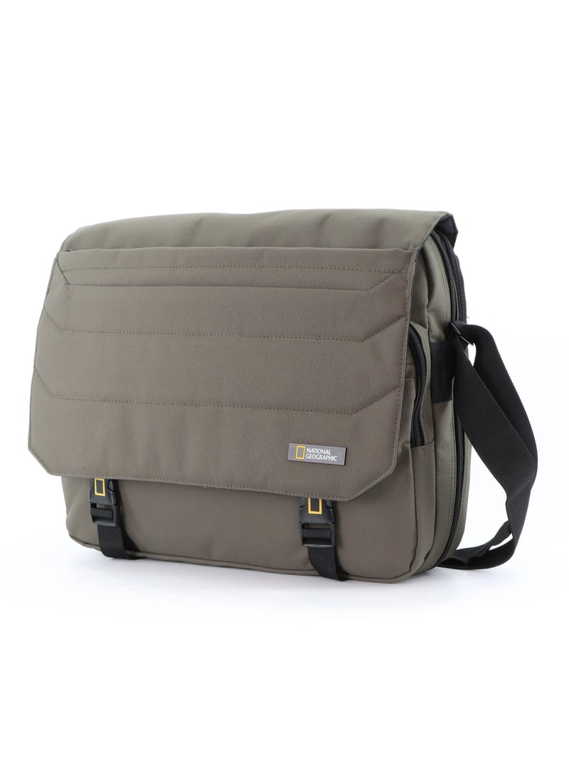 NATIONAL GEOGRAPHIC National Geographic Pro Messenger Bag Khaki,  Stylish for Men and Women Compact and Versatile, Portable Organizer for Travel, Business, University  - Image 2