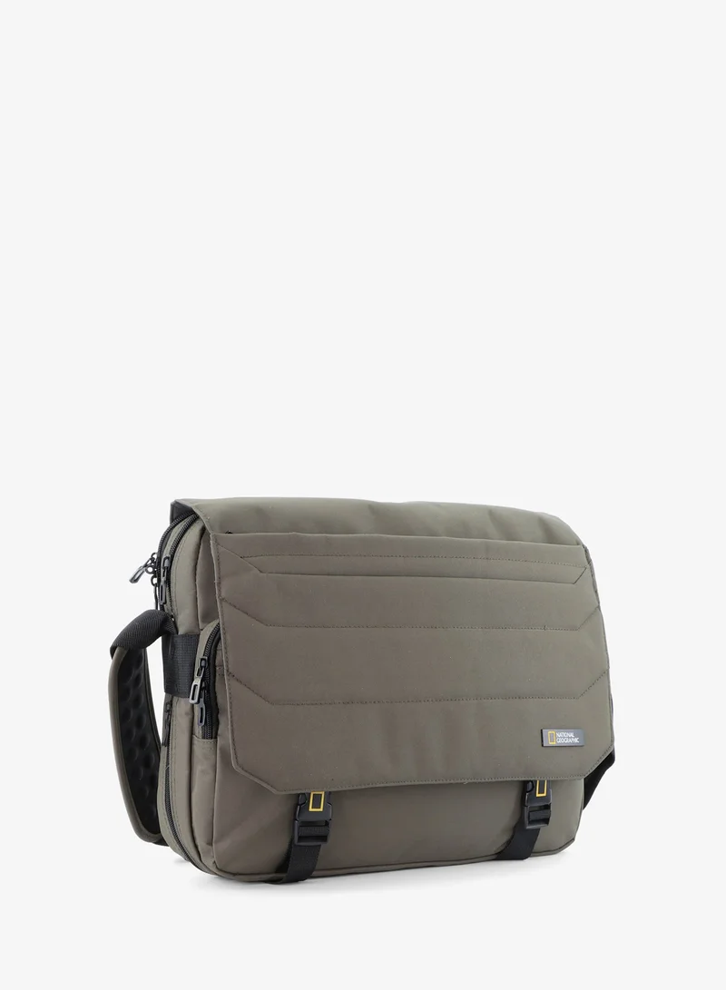 NATIONAL GEOGRAPHIC Khaki National Geographic Pro Messenger Bag Khaki,  Stylish for Men and Women Compact and Versatile, Portable Organizer for Travel, Business, University  | Best Price UAE