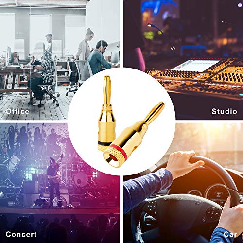 MIUONO 10 Pairs Banana Plugs – Open Screw Type for Speaker Wire, Home Theater, Wall Plates and More, 10 Pairs (20 Plugs Total) - Image 5
