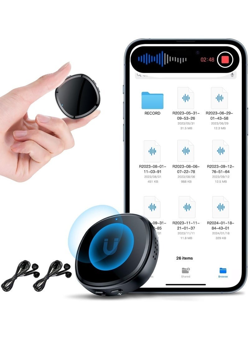 64GB Digital Magnetic Voice Recorder with Speaker Instant Playback and USB Flash Drives- 750 Hours Voice Activated Recorder Portable Tape Recorder Small Audio Recorder for Lectures Meetings Interviews  - Image 1