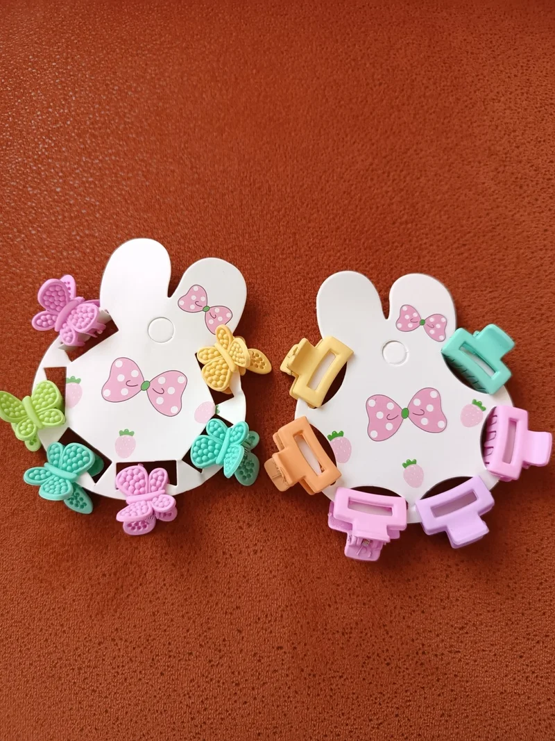Efna Store 2 Different Models 6-Piece Rectangular Figured and 6-Piece Butterfly Figured Children's Latch Buckle