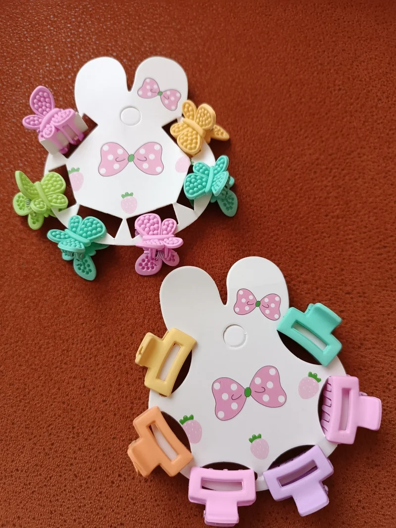 Efna Store 2 Different Models 6-Piece Rectangular Figured and 6-Piece Butterfly Figured Children's Latch Buckle