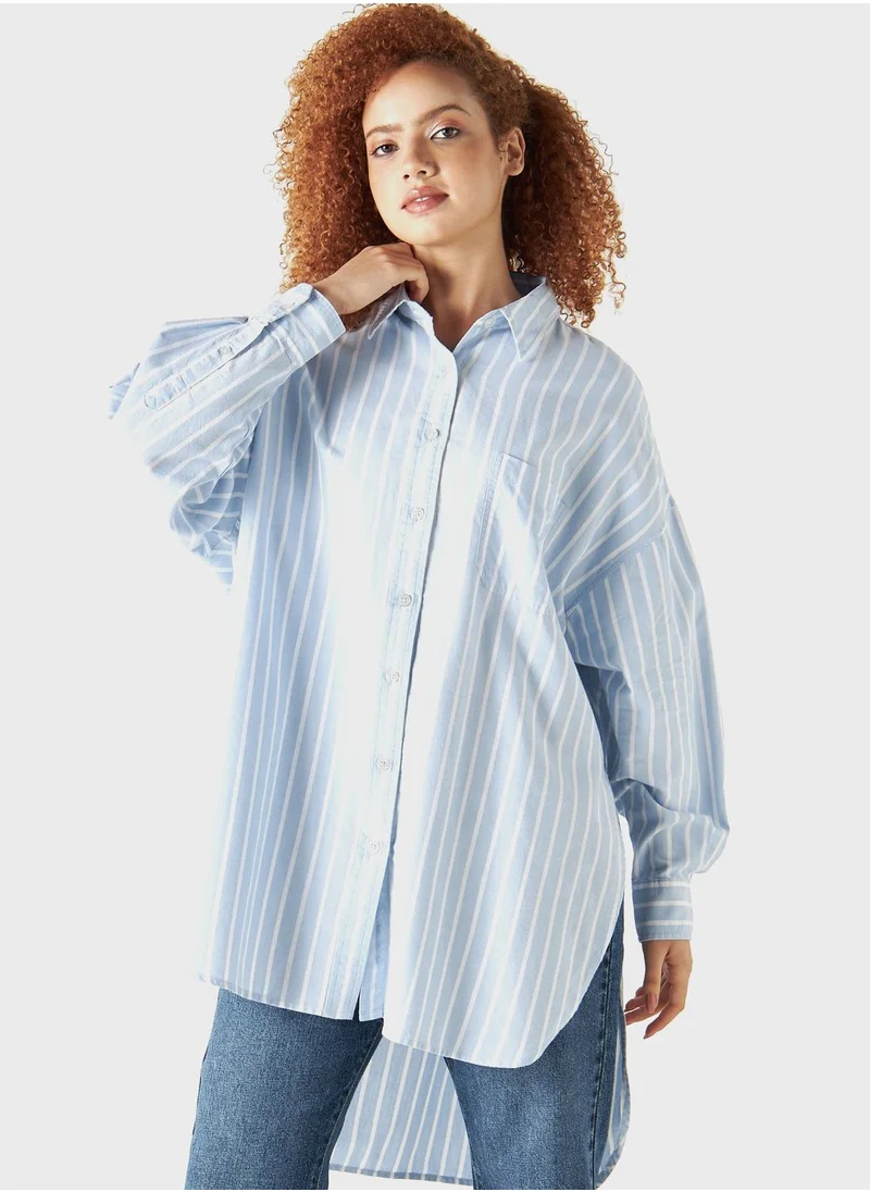 Lee Cooper Striped Denim Shirt