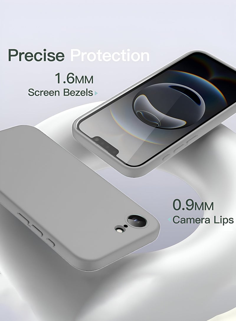 دبليو تيك غطاء حافظة سيليكون سائل ناعم بريميوم من ابل ايفون 16 اي 5 جي 2025 - رمادي - Image 3