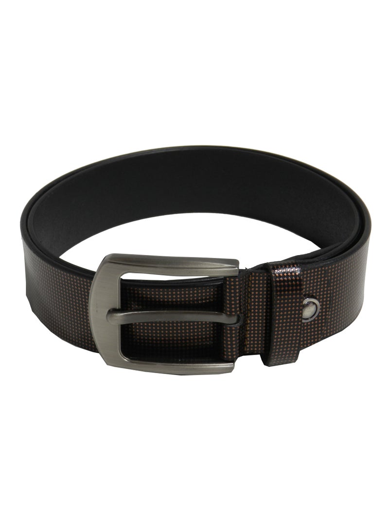 LAVERI LEATHER GENUINE LEATHER 40MM FORMAL AND CASUAL BROWN BELT FOR MENS - Image 3