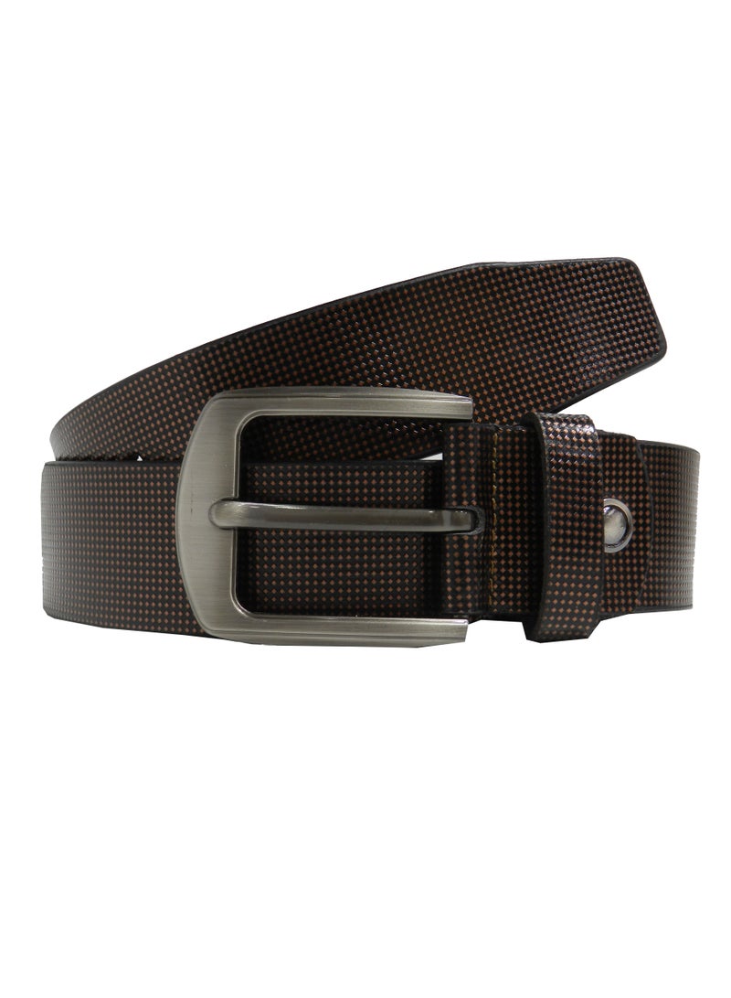 LAVERI LEATHER GENUINE LEATHER 40MM FORMAL AND CASUAL BROWN BELT FOR MENS - Image 1