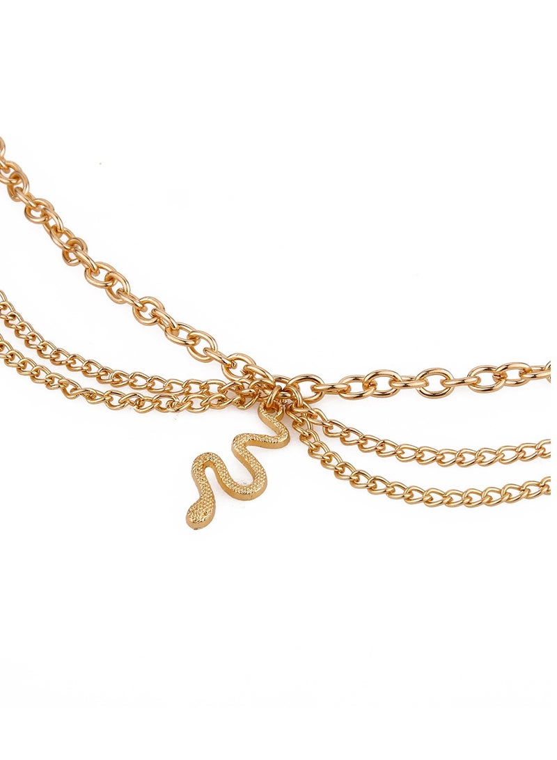 Snake Anklet Bracelet Extension Chain Dainty Alloy Foot Jewelry for Women Girls Perfect Gift for Birthday Valentine's Day Golden - Image 5