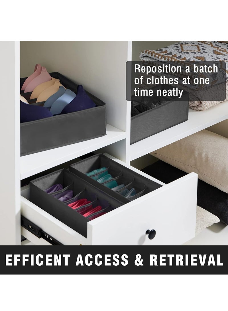 Excefore 3 Pack Closet Underwear Storage Organizer, Dresser Drawer Divider and Foldable Storage Boxes for Socks, Blets, Ties and Panties - Image 4