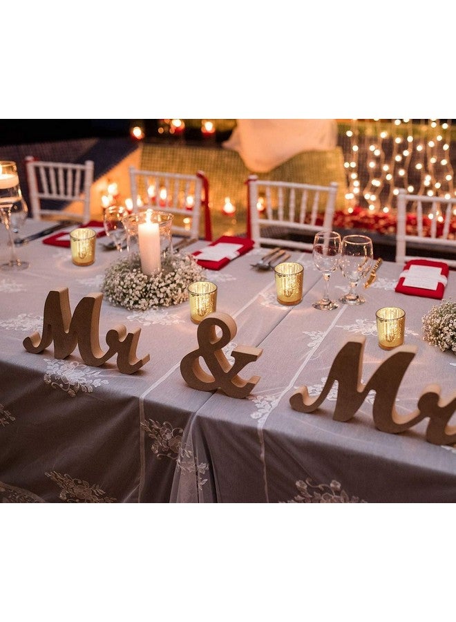 Volens Gold Votive Candle Holders, Mercury Glass Tealight Candle Holder Set of 12 - Image 5