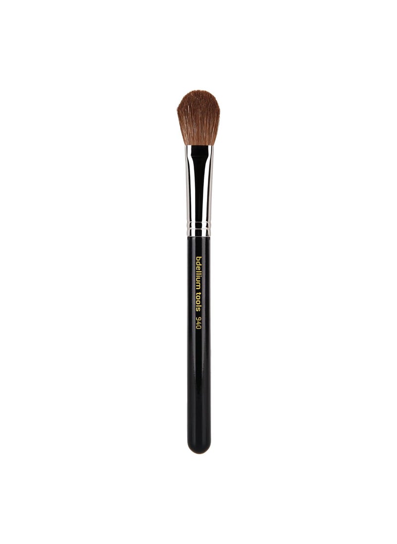 Bdellium Tools Bdellium Tools Professional Makeup Brush - Maestro Series 940 Face Blending - With Mix of Soft Synthetic & Natural Fibers, For Facial Sculpting (Black, 1pc) 