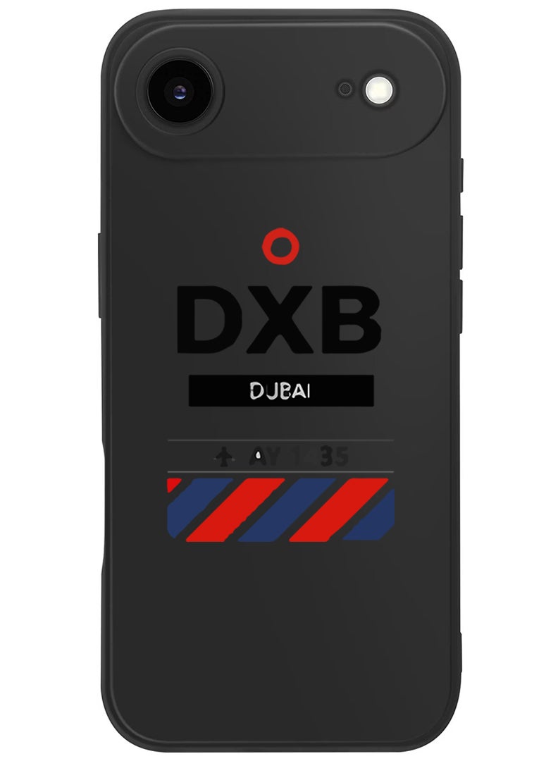 Theodor Protective Slim Fit Case Liquid Silicone Cover with Full Body Protection Anti-Scratch Shockproof Case For Apple iPhone 17 Air (Black) DXB Airport - Image 1