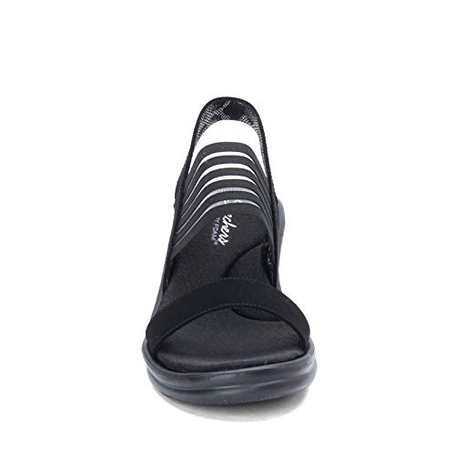 SKECHERS صندل سكيشرز كالي النسائي رمبلرز-ساي فاي بكعب عريض، أسود، 9.5 W US - Image 3