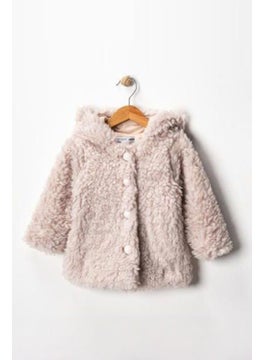 Miniğimin Cicileri My Little One's Cicileri (2-5 Years Old) Hooded Girl's Lamb Cardigan - Beige 