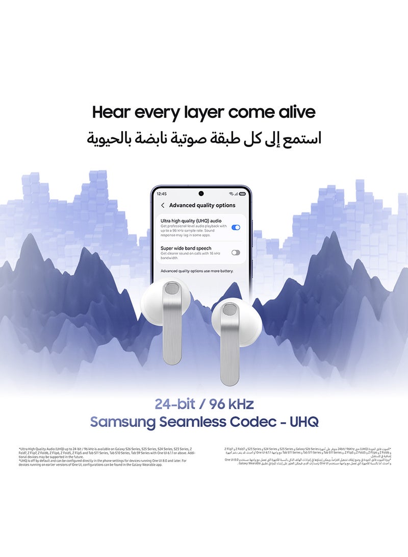 سامسونج Galaxy Buds4, Real Metal Blade, 1-way Speaker, Super Clear Call, Adaptive Noise Control, Seamless Connection - Image 4