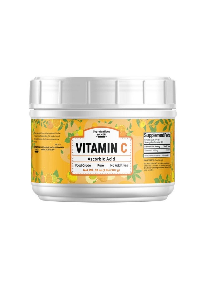 Unpretentious Vitamin C Powder Baker (2 Lb) Ascorbic Acid Resealable Tub - Image 1