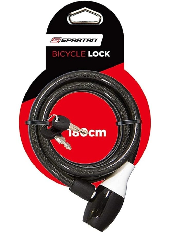 Spartan SP-9027 Cable Lock | 180cm Silver Steel Cable Lock with Combination Code for Bicycles, Scooters & Gym Equipment – Strong, Flexible & Durable Security Design - Image 1