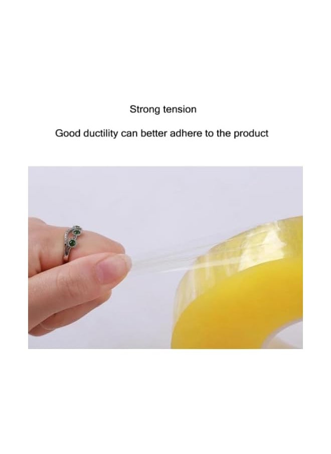 PROMASS promass 6 pcs (60 YARD LENGTH) BOPP Clear Packing Tape, Heavy Duty Clear Packing Tape - 2 Inch (5CM) x 60 Yard (55M) Roll - 50 Microns Strong Adhesive for Sealing Boxes, Moving Supplies  - Image 5