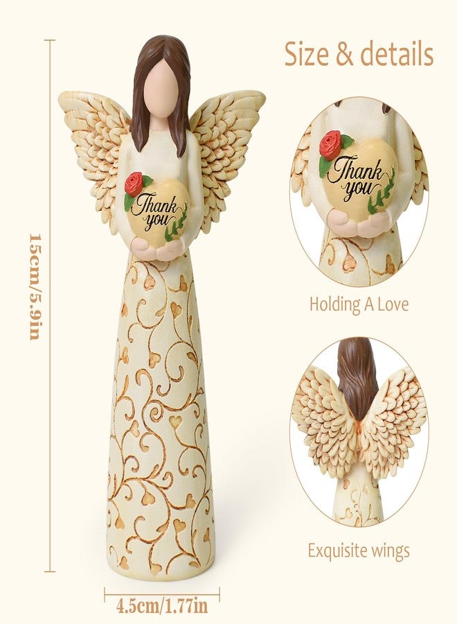 Eremaoy Thank You Gifts for Women, Hand-Painted Thank You Angel Figurines - Image 3