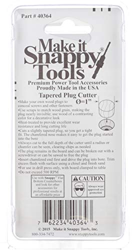 Make it Snappy Tools 1" Tapered Plug Cutter - Image 3