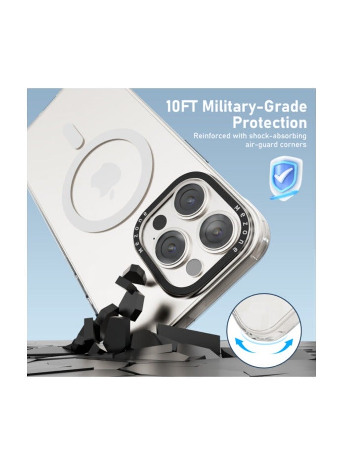 Mezone iPhone 15 Clear MagSafe Phone Case, Shock Absorbing, Anti Scratch & Anti-Yellowing Case White - Image 4