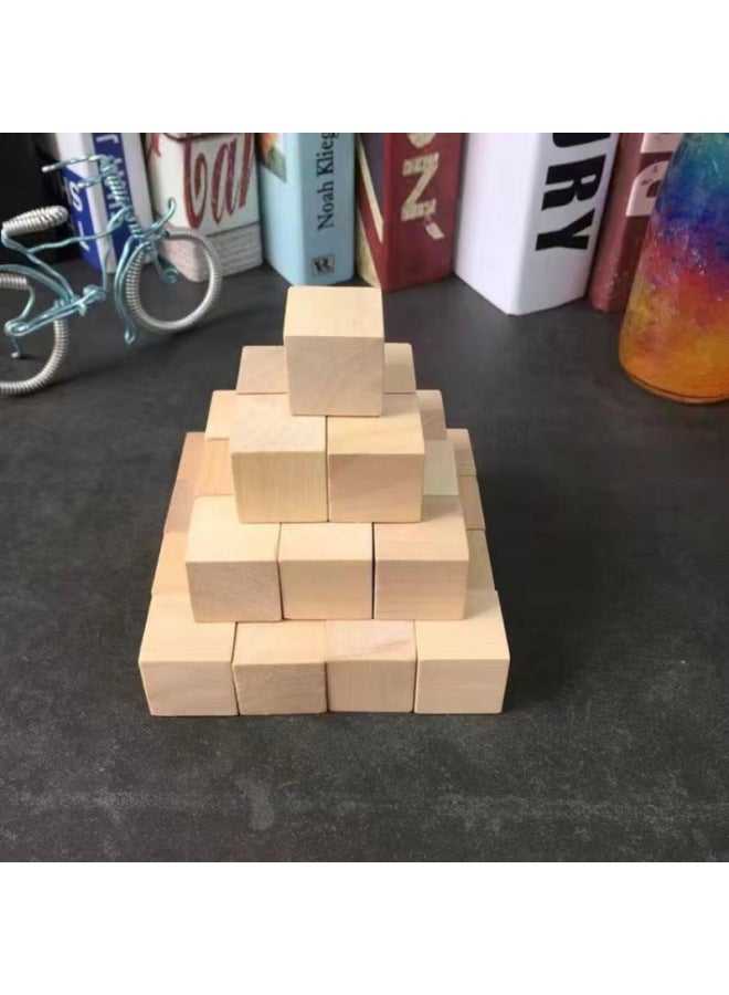 Cube Building Blocks Mathematics Teaching Aids Primary School Wooden Cubic Cube Small Square Assembled Kindergarten Children's Toys Wholesale