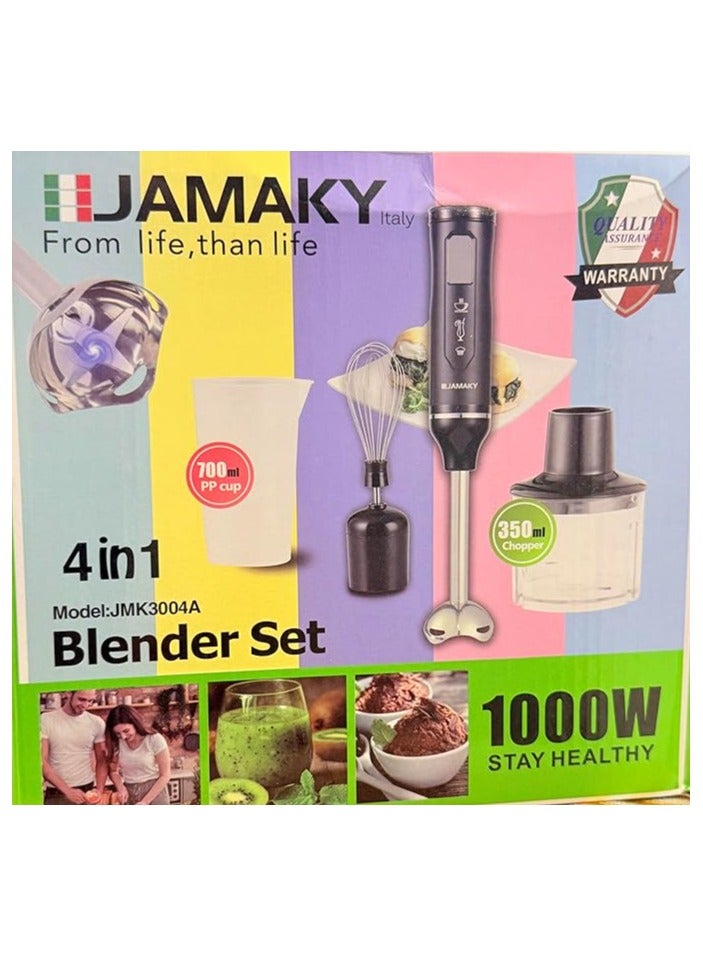 JAMAKY 4-in-1 Electric Glass Stand Mixer for Home Kitchen with Italian Technology - 1000W (JMK3004A) - Image 2