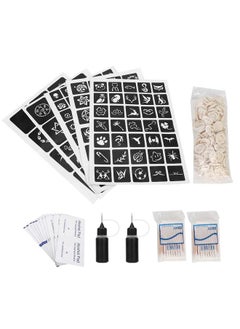 Professional Temporary Tattoo Inks Juice Pigment Set Body Pigment Makeup Tool Set (Green+Blue)