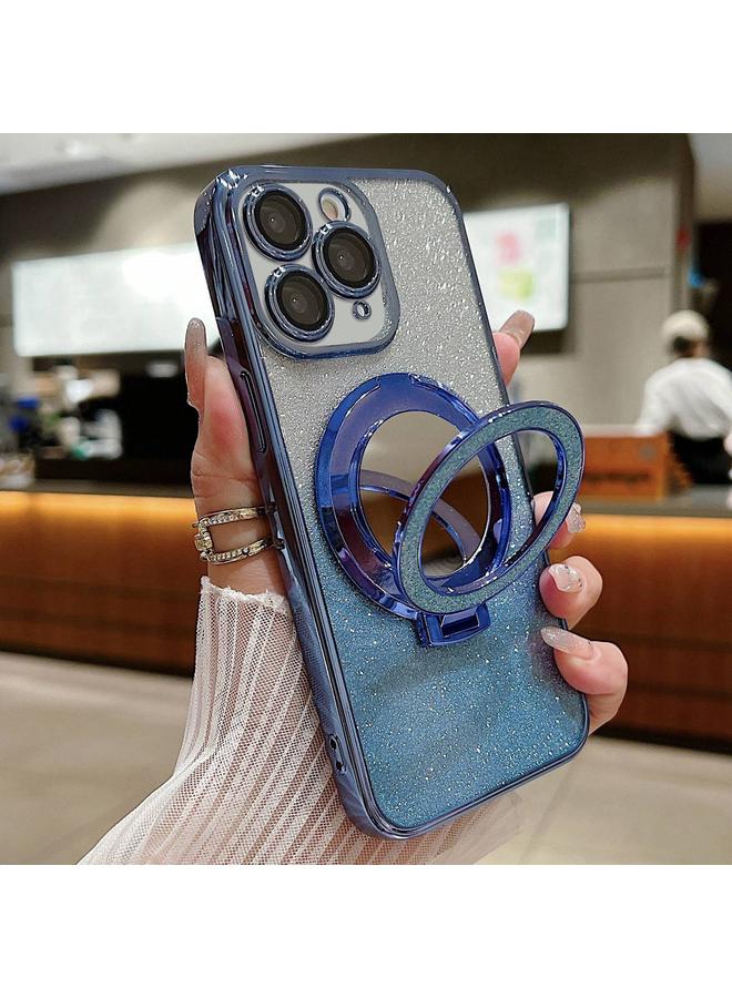 S-TOP Case For iPhone 11 Pro Plated Mirror Holder Gradient Glitter MagSafe Phone Case - Image 1