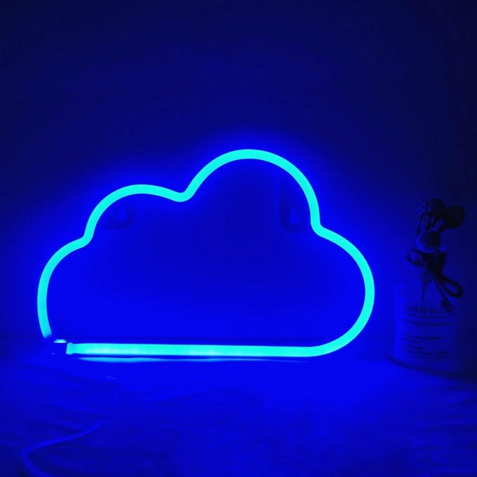 CLOUD NEON SIGNS LED NEON LIGHT FOR WALL DECOR BATTERY OR USB POWERED NIGHT LIGHT DECORATION FOR BEDROOM AESTHETIC IDEAL FOR TEEN GIRLS ROOM CHRISTMAS BIRTHDAYS AND WEDDING PARTIES