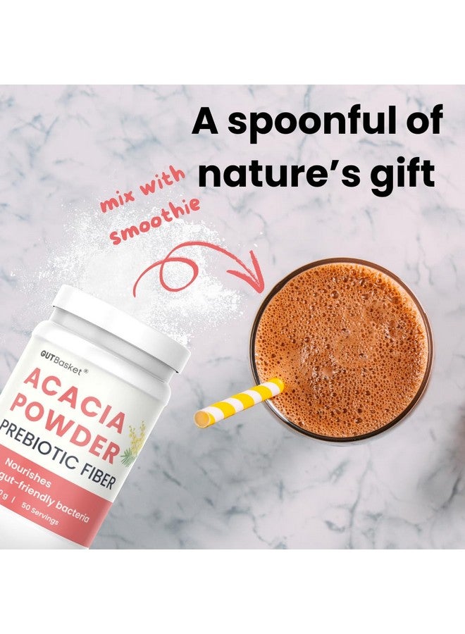 Gutbasket Acacia Powder Prebiotic (250g) - Prebiotic Fiber Supplement for Digestive Health & Gut Wellness - Vegan, Gluten-Free, Non-GMO - Nourishes Gut Microbiome, Easy on Your Gut - Image 3