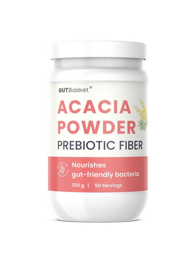 Gutbasket Acacia Powder Prebiotic (250g) - Prebiotic Fiber Supplement for Digestive Health & Gut Wellness - Vegan, Gluten-Free, Non-GMO - Nourishes Gut Microbiome, Easy on Your Gut - Image 1