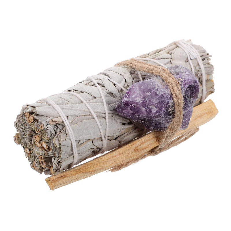 Unomor Sage Incense Bundle Amethyst Air Purifying Stick Natural Grass For Meditation Yoga Decor - Image 2