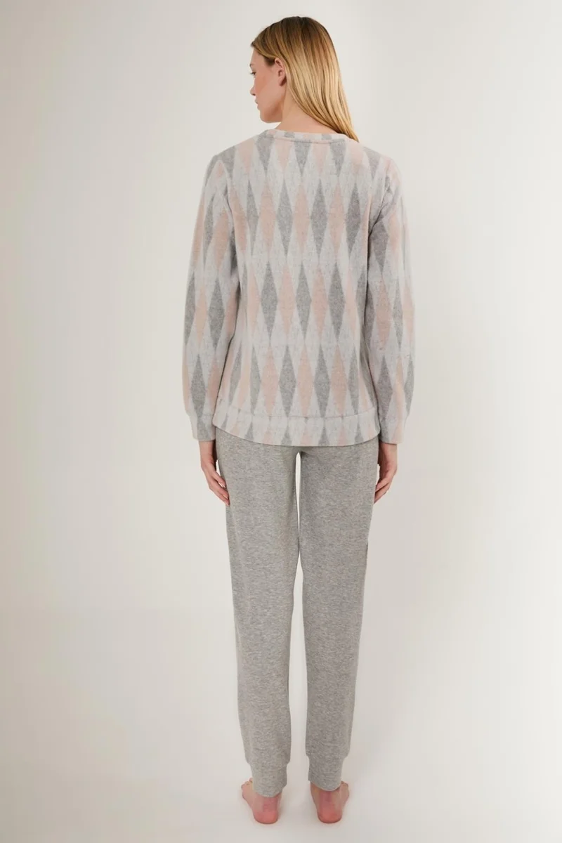 pierre cardin Diamond Patterned Winter Women's Pajama Set