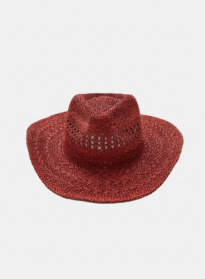 FOREVER 21 Cutout Straw Cowboy Hat  - Image 2