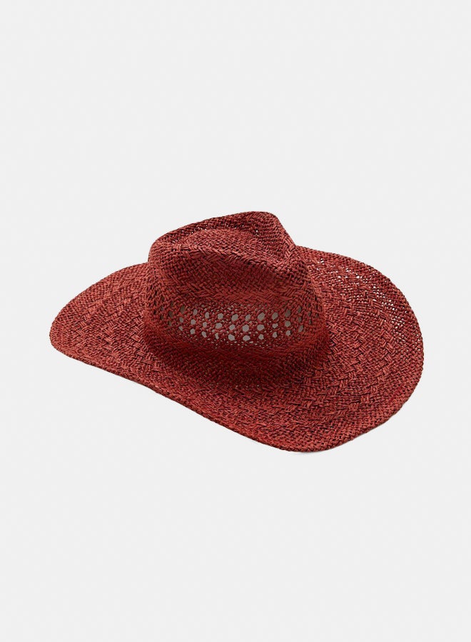 FOREVER 21 Cutout Straw Cowboy Hat  - Image 3