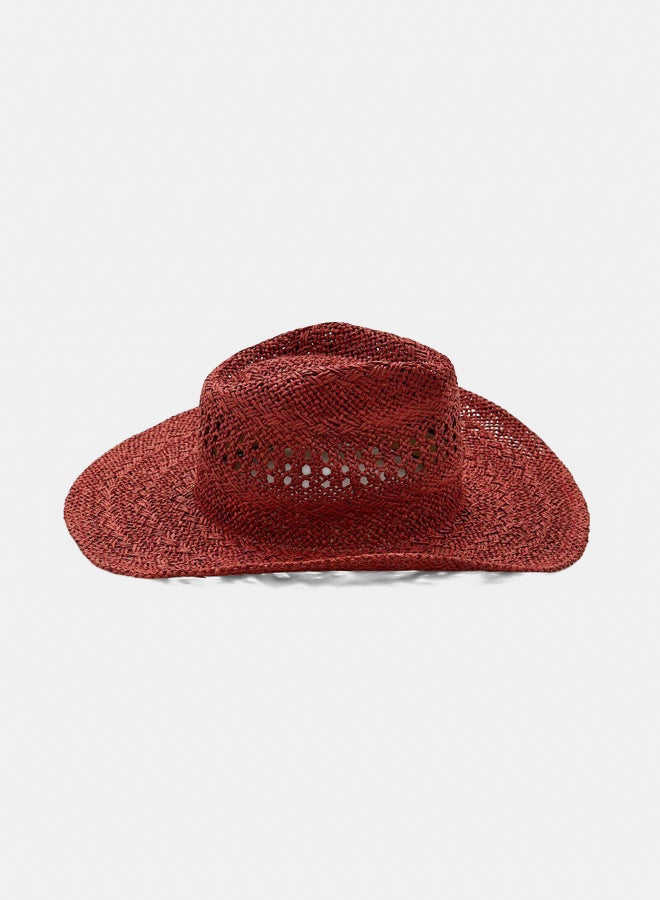 FOREVER 21 Cutout Straw Cowboy Hat  - Image 4