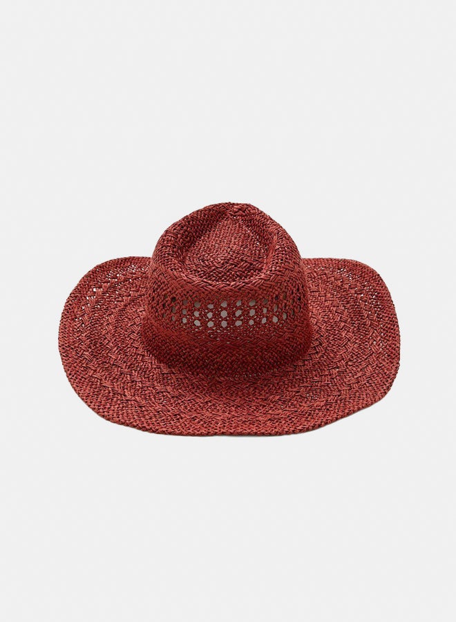 FOREVER 21 Cutout Straw Cowboy Hat  - Image 5
