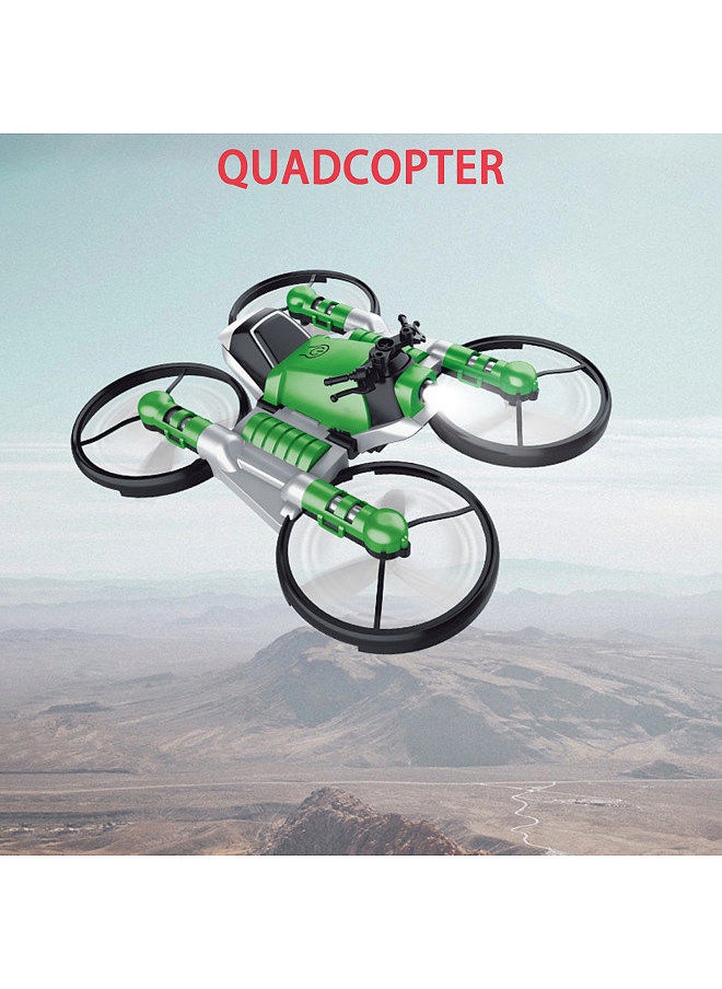 Generic - Mini Drone 2 in 1 Motorcycle Aircraft Deformation RC Drone for Beginners Land Air RC Toys One Key Take off Landing 2 Battery - Image 1