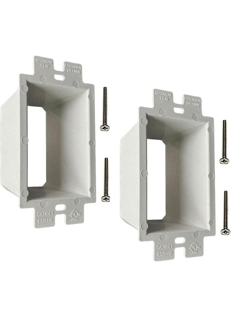 iMBAPrice iMBAPrice IMBABE1 UL Listed 1Gang NonMetallic Electrical Power Outlet Box Extender for Power Switch Receptacles Accessories 2Pack  - Image 1
