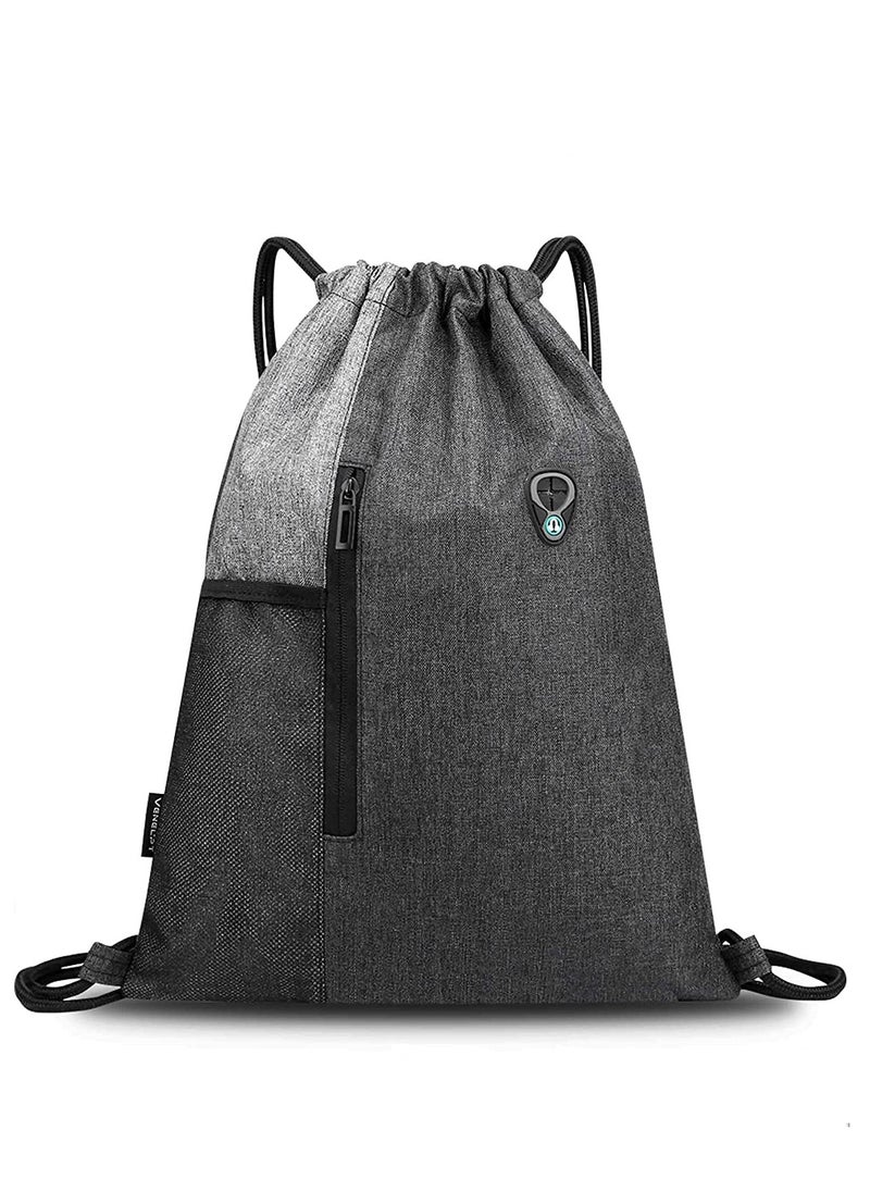 Excefore Drawstring Sackpack Bag, Gymsack Bag with Pocket Gym Sports Bag Outdoor Exercise Running Swimming Backpack Unisex  - Image 1