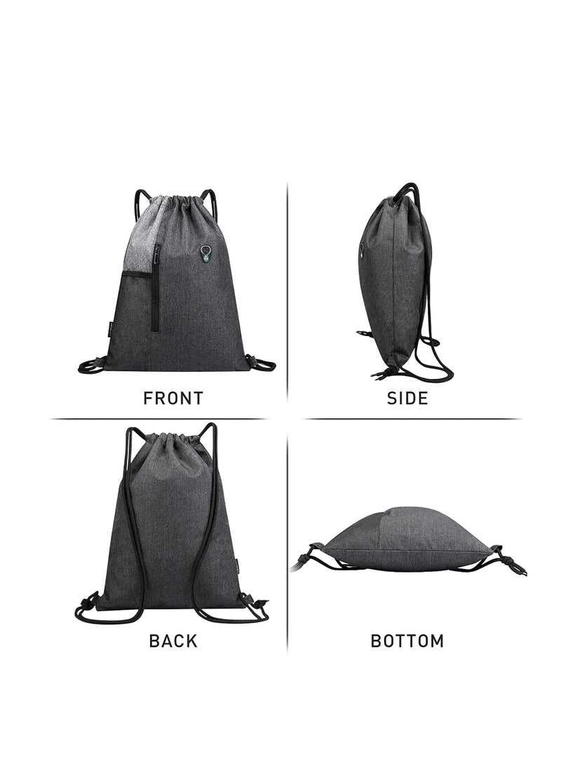Excefore Drawstring Sackpack Bag, Gymsack Bag with Pocket Gym Sports Bag Outdoor Exercise Running Swimming Backpack Unisex  - Image 4
