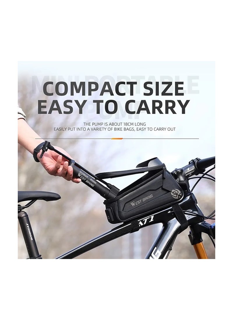WEST BIKING Floor Hand Air Pump For Inflating Bicycle Tires Balloons Ball Games Sports Equipment And Inflatable Toys Pressure 80 lbs Small And light  - Image 5