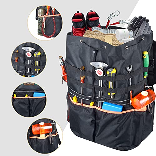 Goldfire Spare Tire Trash Bag, Goldfire 31 Gallons Larger Capacity Cargo Spare Tire Storage Bag for 4x4 Off-Road Camping Recovery Gear Firewood Fits for JK JKU JL (Black) - Image 2